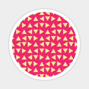 Pink and Beige Triangle Seamless Pattern 008#001 Magnet